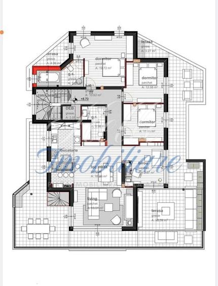 Apartament cu 5 camere semidecomandat în Florești