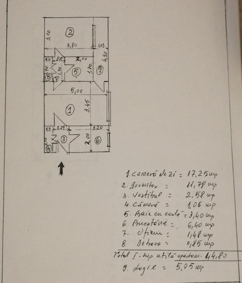 Apartament cu 2 camere semidecomandat, mobilat în Dristor