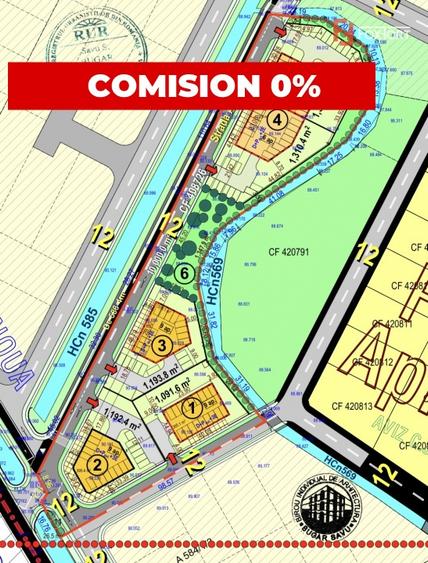 Teren Construcții intravilan de 1091 mp, în Moșnița Nouă