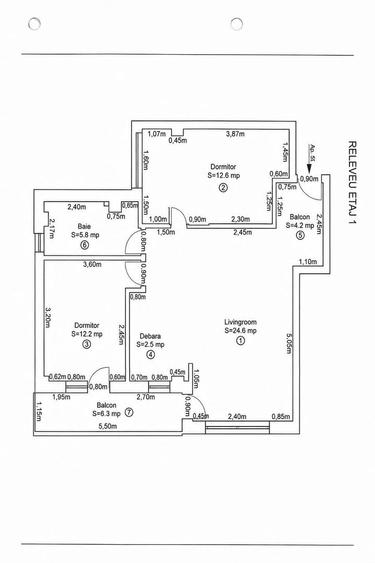 Apartament cu 3 camere decomandat în Girocului