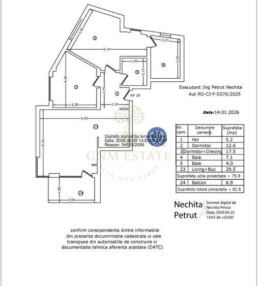 Apartament cu 3 camere semidecomandat, mobilat în Eminescu