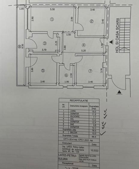 Apartament cu 4 camere decomandat, mobilat în Central