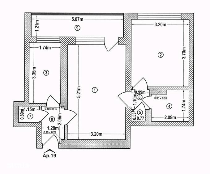 Apartament cu 2 camere în Crângași