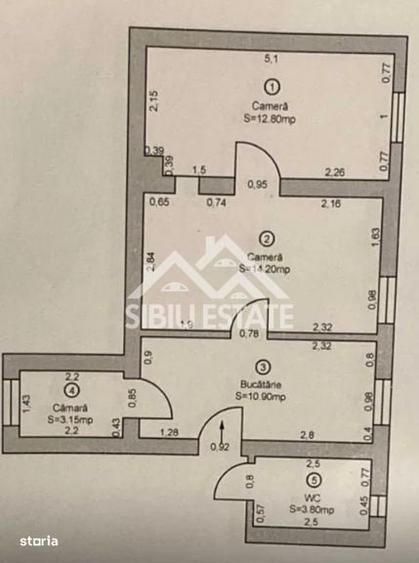 Apartament cu 2 camere în Central