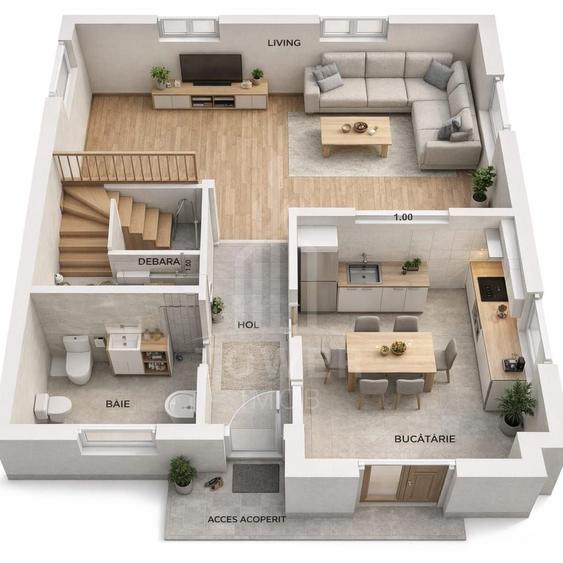 Duplex cu 4 camere cu Canalizare în Șelimbăr