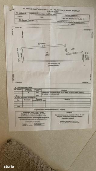 Teren de 2200 mp, în Corbu