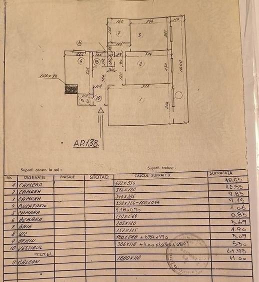 Apartament cu 3 camere decomandat în Drumul Taberei