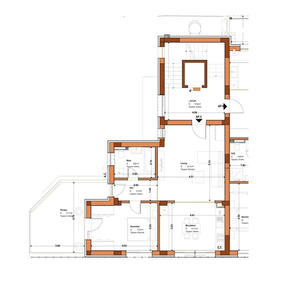 Apartament cu 2 camere semidecomandat în Unirii