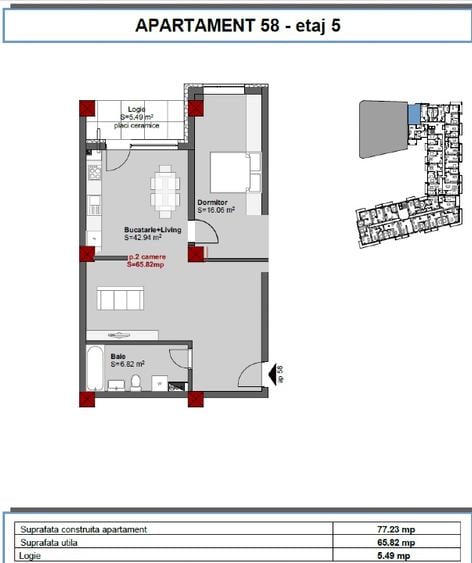 Apartament 2 camere Central, lângă Bosch Engeneering-NTT Data, 66 mp, proprietar - 10