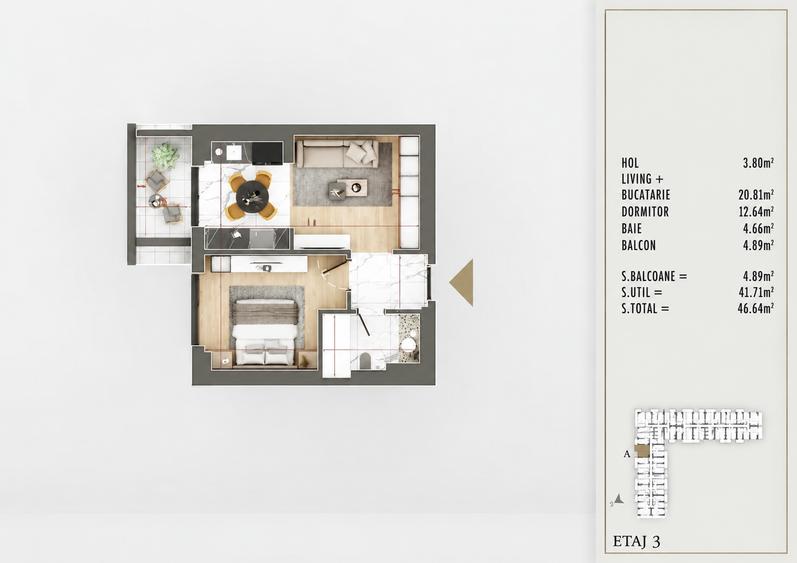 Apartament cu 2 camere decomandat în Theodor Pallady