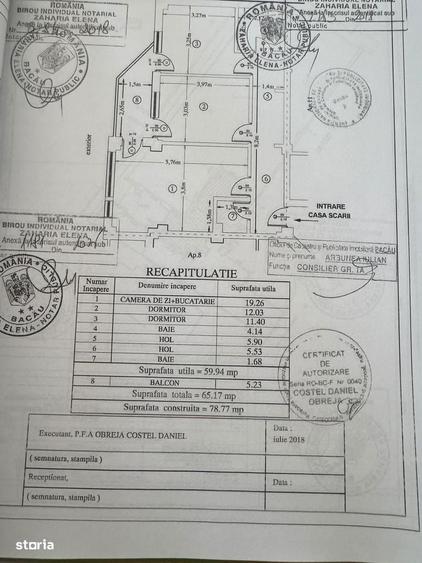 Apartament cu 3 camere în Letea