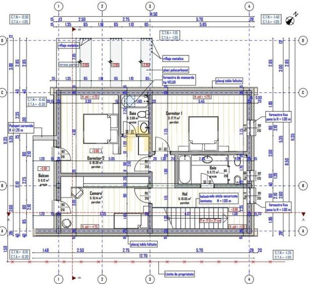 Casă individuală cu 4 camere cu Teren 500 Mp în Tureni