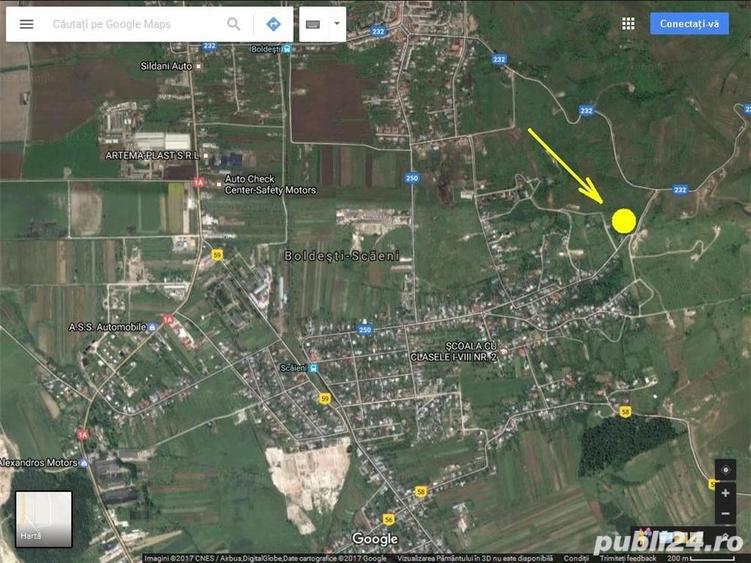 Teren de 1190 mp, în Boldești