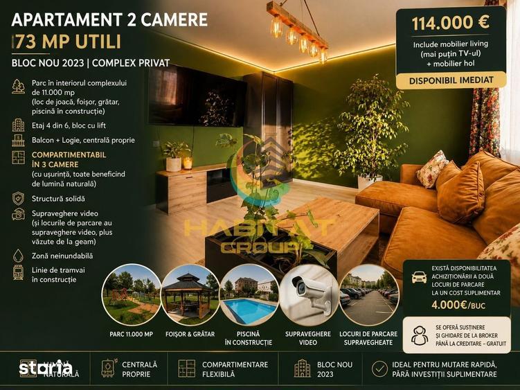 Vanzare Apartament 2 camere 73 mp | bloc 2023 | Prelungirea Ghencea | - 12