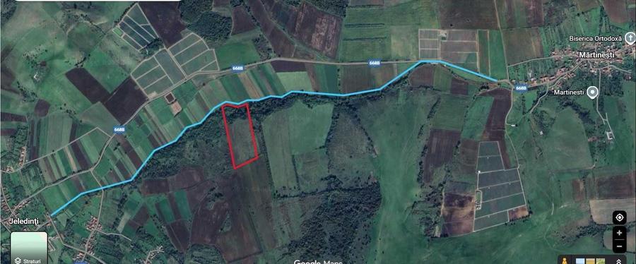 Vand - Schimb teren extravilan intre Simeria si Orastie (20 km Deva ) posibil Apa/Canalizare 67m x 310m, la Jeledinti ( Martinesti ) - 3