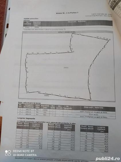 Teren de 25000 mp, în Plai