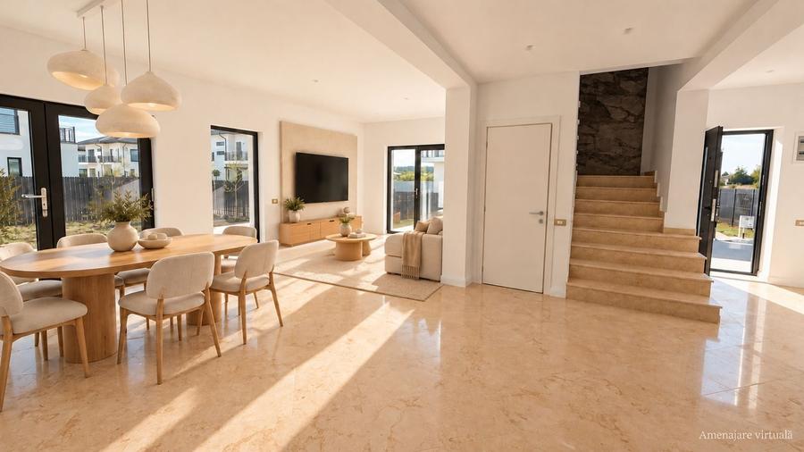 Casă individuală cu 5 camere cu Teren 447 Mp în Corbeanca