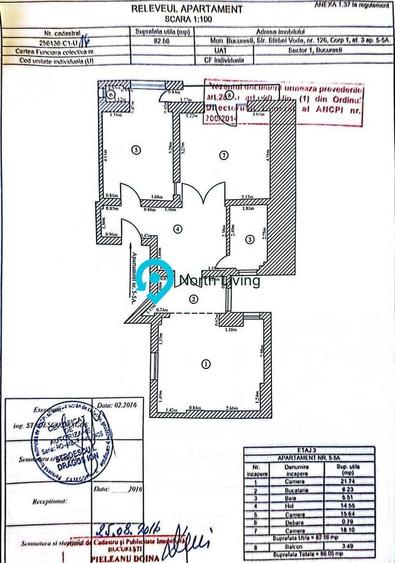 Apartament cu 3 camere decomandat în Știrbei Vodă
