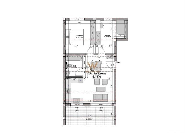 Apartament cu 3 camere în Cristian