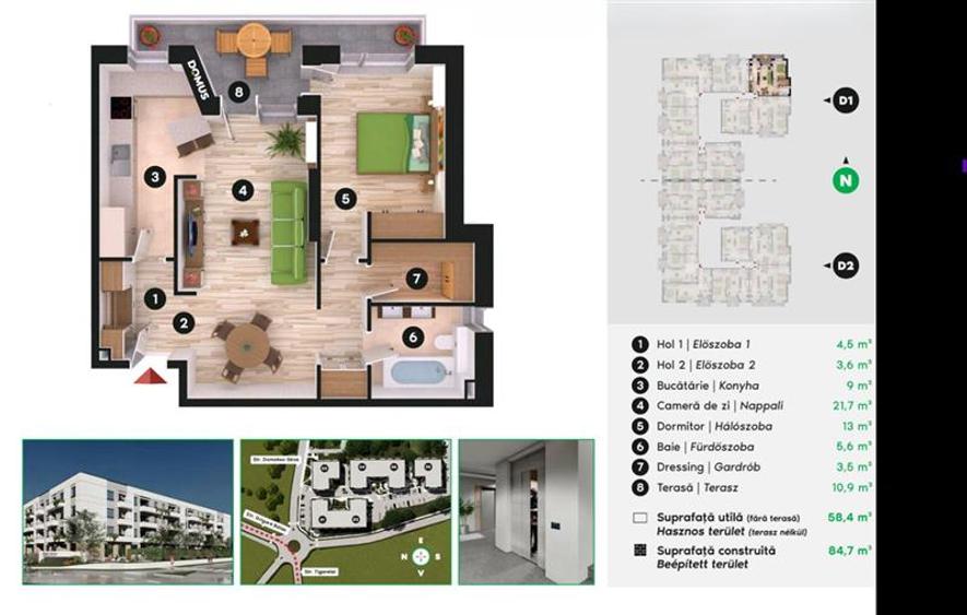 Apartament cu 2 camere decomandat în Lenin