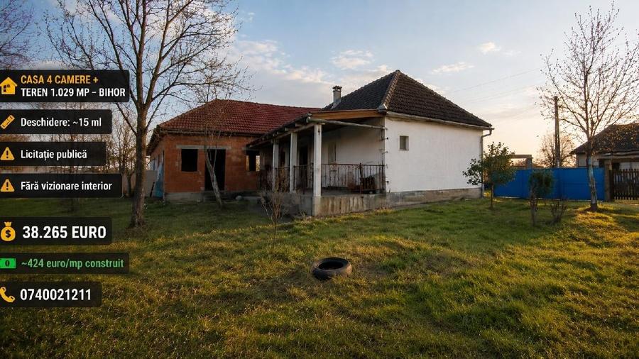 Casă individuală cu 2 camere cu Teren 1029 Mp în Tileagd