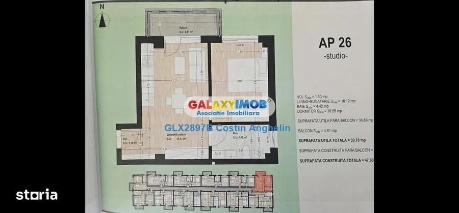 Apartament cu 2 camere în Central