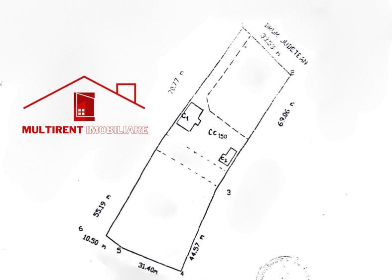 Casă individuală cu 4 camere cu Teren 4429 Mp în Malcoci