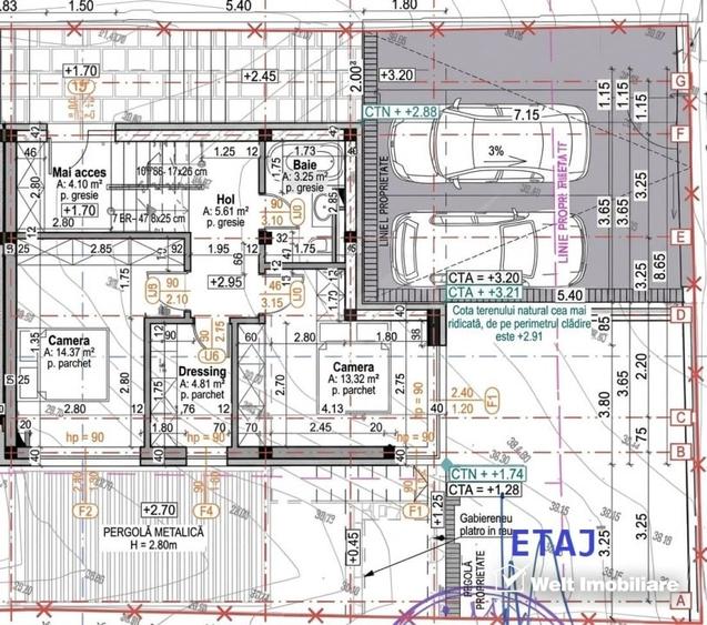 Duplex cu 4 camere cu Canalizare în Dâmbul Rotund