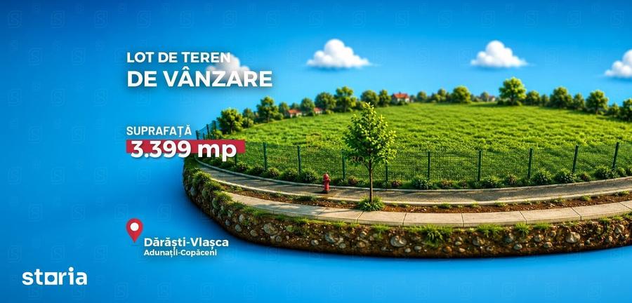Teren de 3399 mp, în Central