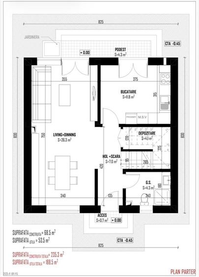 Casă cu 5 camere cu Teren 254.4 Mp în Ghencea