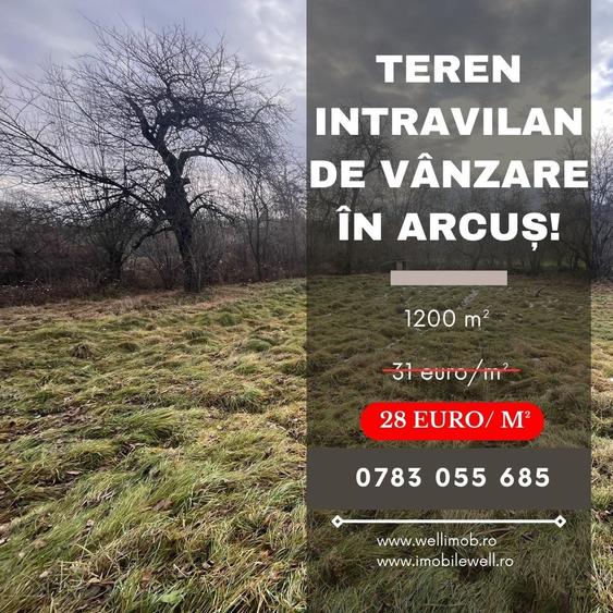 Teren agricol intravilan de 1200 mp, în Arcuș