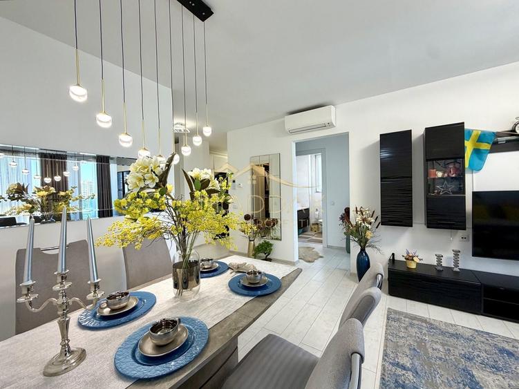 Apartament cu 2 camere decomandat, mobilat în Barbu Văcărescu