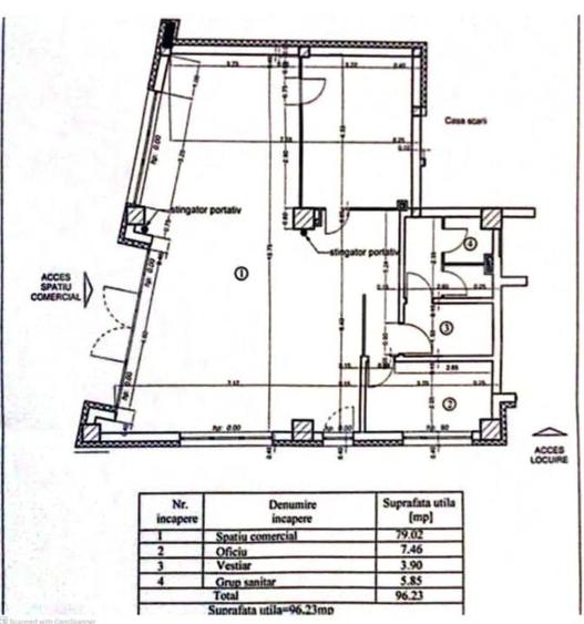 Spațiu comercial, de 96 mp, în Central