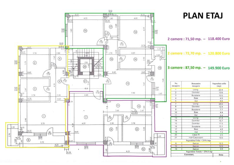 Apartament cu 2 camere decomandat în Central
