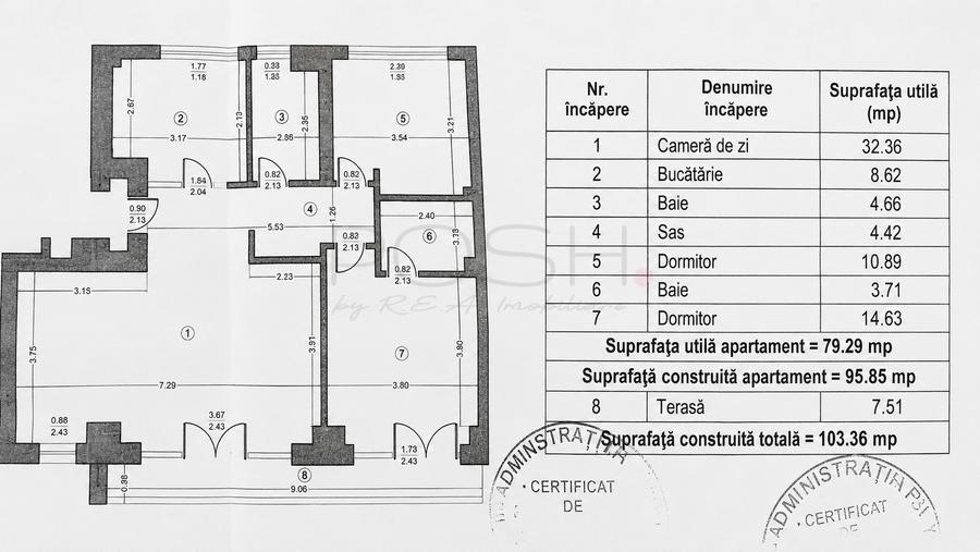 Apartament cu 3 camere decomandat, mobilat în Kiseleff