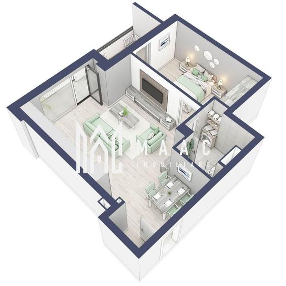 Apartament cu 2 camere în Turnișor