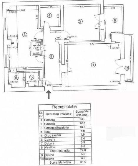 Natiunile Unite I Apartament 3 camere I Bloc 1995 | 5 minute metrou - 10