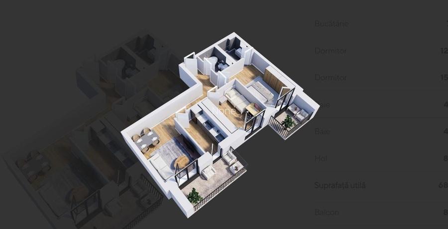 Apartament cu 3 camere la 5 minute de metrou