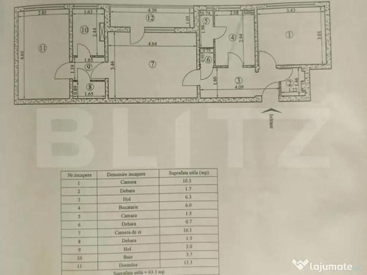 Apartament 3 camere etaj intermediar 68 mp Tatara?i - 1