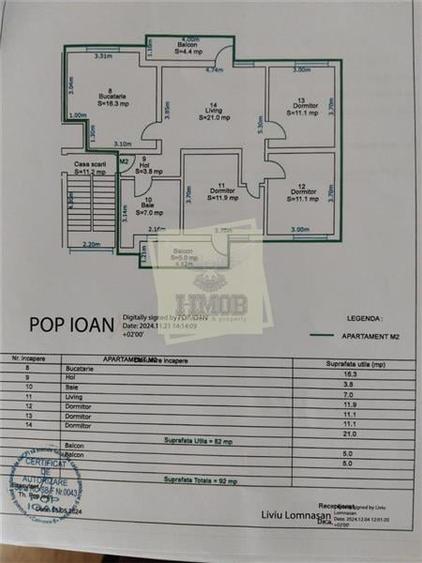 Apartament cu 4 camere 2 balcoane si baie cu fereastra pe Mihai Viteazu - 1