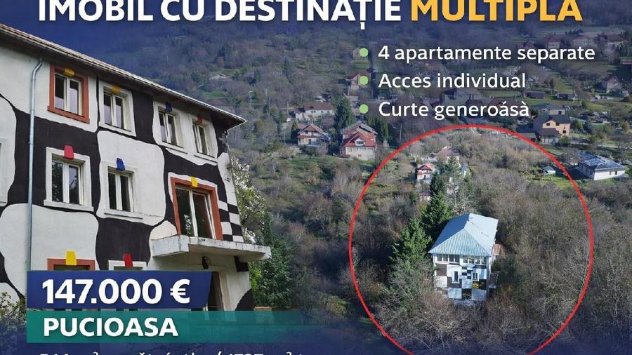 PUCIOASA, Imobil cu S+P+E - 564 m²  si teren - 1.737 m² - 10