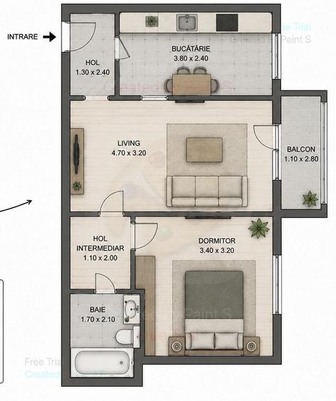 Soarelui | 2 Camere | Etaj 1 | Mobilat si Utilat | Disponibil imediat - 11