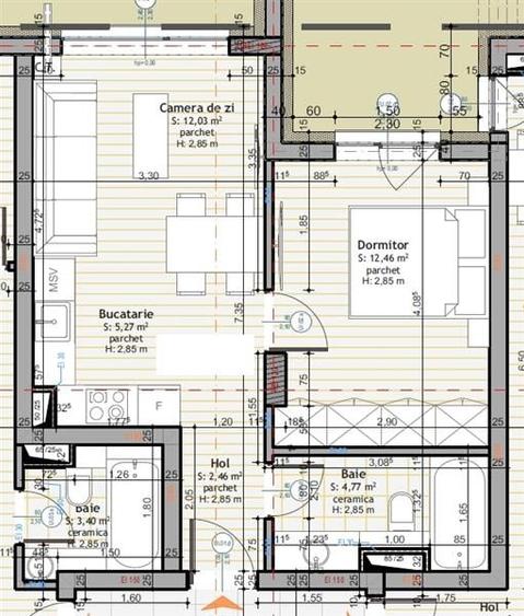 Vanzare apartament 2 camere finisat, bloc nou Floresti zona Stadionului - 3