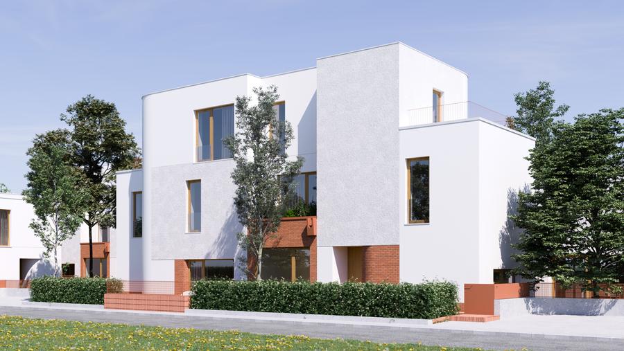 Casă stil mediteranean cu 4 camere în Otopeni, Complex privat cu parc de 700 mp - 1