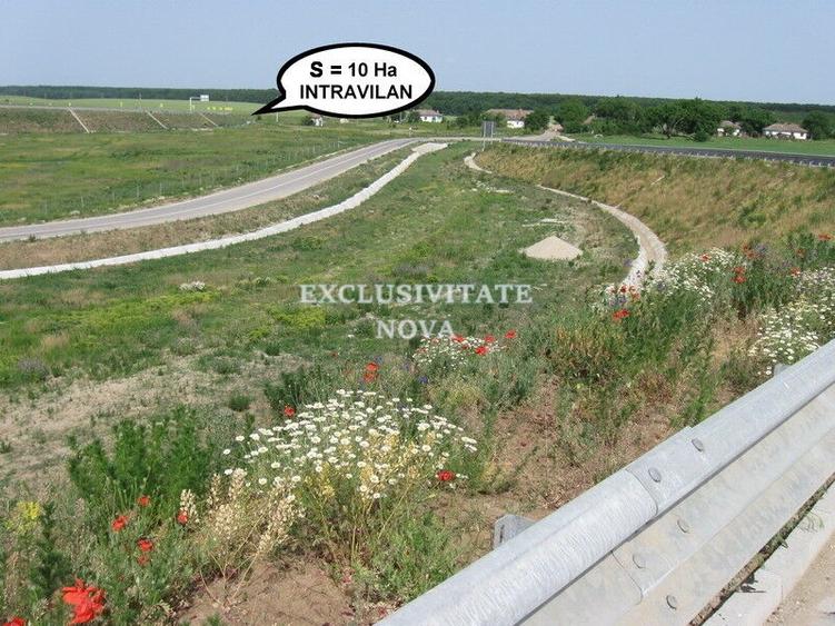 Teren 9Ha -> 16Ha Ha Intravilan , Exit A3 Snagov Ghermanesti Bucuresti-Ploiesti - 11