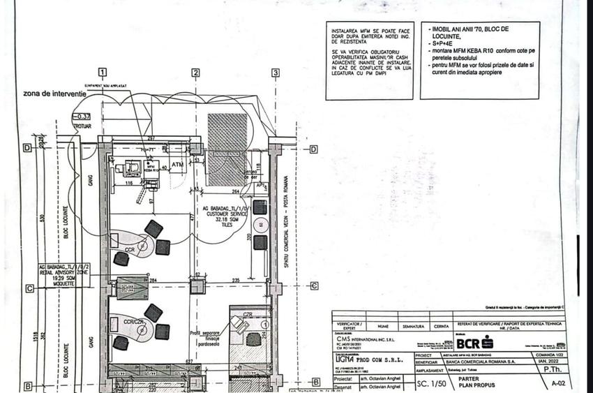 De vanzare spatiu comercial situat in orasul Babadag Judetul Tulcea sucursala BCR - 3