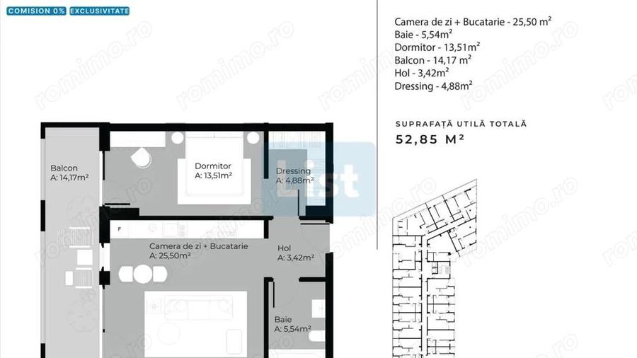Apartament cu 2 camere in cartierul Sopor - 1
