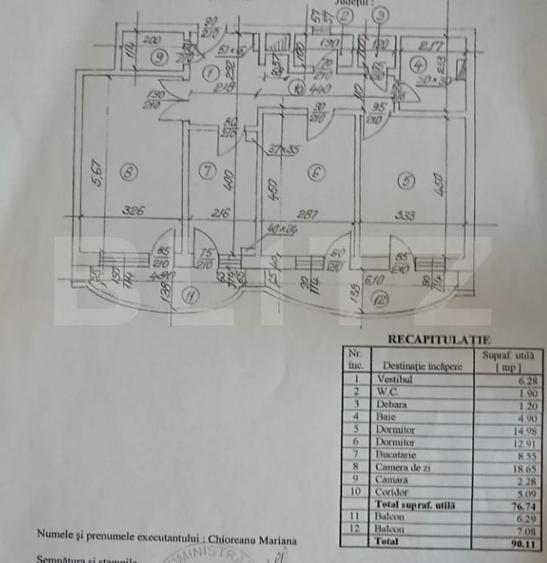 Apartament 3 camere, 90 mp, zona Unirii - 13
