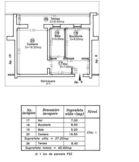Giroc - Ap de 1 cam - Su:45mp - Centrala proprie - Finisaje premium - 5