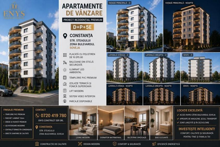 BLOC NOU ! Apartamente noi ! Direct dezvoltator - BULEVARDUL SOVEJA - 1